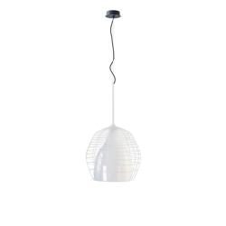 Cage Pendel Large, Weiß/Weiß